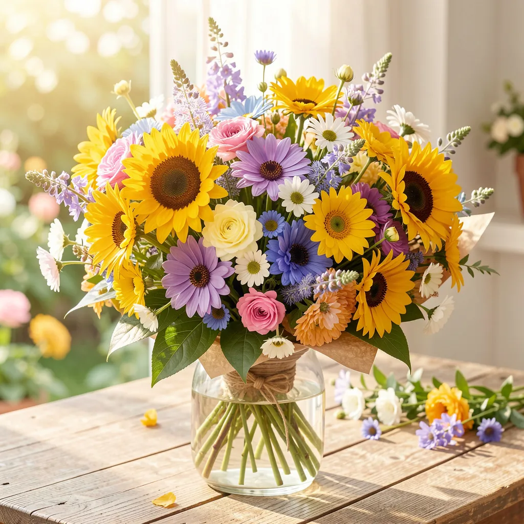 Summer flower bouquet